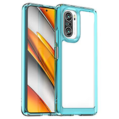 Ultra-thin Transparent TPU Soft Case Cover JS2 for Xiaomi Mi 11i 5G Sky Blue