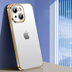 Ultra-thin Transparent TPU Soft Case Cover LD1 for Apple iPhone 15 Plus Gold