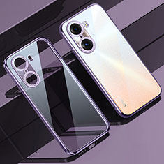 Ultra-thin Transparent TPU Soft Case Cover LD1 for Huawei Honor 60 Pro 5G Purple