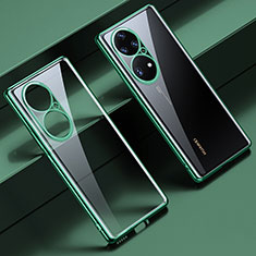 Ultra-thin Transparent TPU Soft Case Cover LD1 for Huawei P50e Green