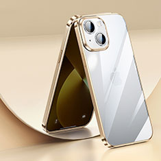 Ultra-thin Transparent TPU Soft Case Cover LD2 for Apple iPhone 13 Gold