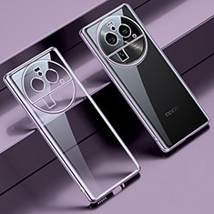 Ultra-thin Transparent TPU Soft Case Cover LD2 for Oppo Find X6 Pro 5G Purple