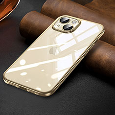 Ultra-thin Transparent TPU Soft Case Cover LD7 for Apple iPhone 14 Gold