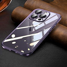 Ultra-thin Transparent TPU Soft Case Cover LD7 for Apple iPhone 15 Pro Max Purple