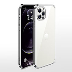 Ultra-thin Transparent TPU Soft Case Cover N01 for Apple iPhone 12 Pro Silver