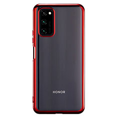 Ultra-thin Transparent TPU Soft Case Cover S01 for Huawei Honor V30 Pro 5G Red