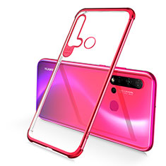 Ultra-thin Transparent TPU Soft Case Cover S01 for Huawei P20 Lite (2019) Red