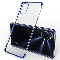 Ultra-thin Transparent TPU Soft Case Cover S01 for Oppo A52 Blue