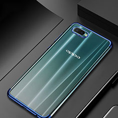 Ultra-thin Transparent TPU Soft Case Cover S01 for Oppo K1 Blue
