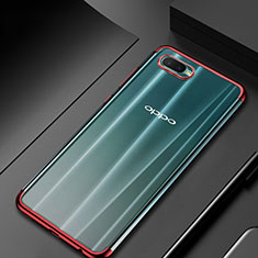 Ultra-thin Transparent TPU Soft Case Cover S01 for Oppo K1 Red