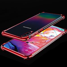 Ultra-thin Transparent TPU Soft Case Cover S01 for Samsung Galaxy A90 5G Red