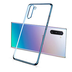 Ultra-thin Transparent TPU Soft Case Cover S01 for Samsung Galaxy Note 10 Blue