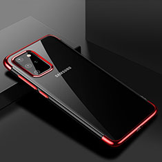 Ultra-thin Transparent TPU Soft Case Cover S01 for Samsung Galaxy S20 Plus Red