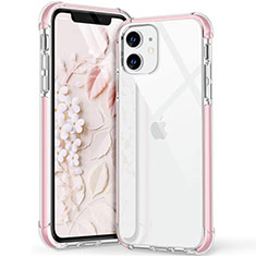 Ultra-thin Transparent TPU Soft Case Cover S02 for Apple iPhone 12 Pink