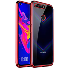 Ultra-thin Transparent TPU Soft Case Cover S02 for Huawei Honor V20 Red