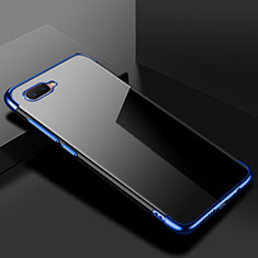 Ultra-thin Transparent TPU Soft Case Cover S02 for Oppo R15X Blue