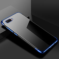 Ultra-thin Transparent TPU Soft Case Cover S02 for Oppo R17 Neo Blue