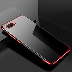 Ultra-thin Transparent TPU Soft Case Cover S02 for Oppo R17 Neo Red