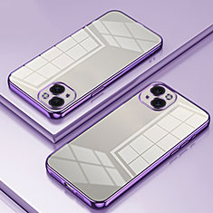 Ultra-thin Transparent TPU Soft Case Cover SY1 for Apple iPhone 14 Plus Purple