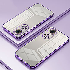 Ultra-thin Transparent TPU Soft Case Cover SY1 for Huawei Honor 50 5G Purple