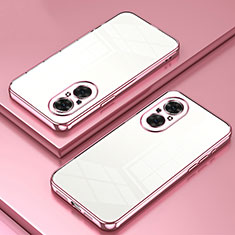 Ultra-thin Transparent TPU Soft Case Cover SY1 for Huawei Honor 50 SE 5G Rose Gold