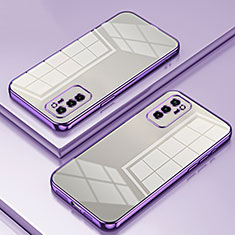 Ultra-thin Transparent TPU Soft Case Cover SY1 for Huawei Honor V30 5G Purple