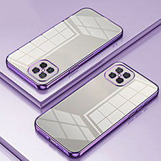 Ultra-thin Transparent TPU Soft Case Cover SY1 for Huawei Nova 8 SE 4G Purple