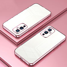 Ultra-thin Transparent TPU Soft Case Cover SY1 for OnePlus 9 5G Rose Gold