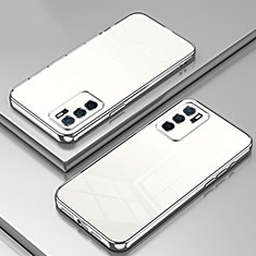 Ultra-thin Transparent TPU Soft Case Cover SY1 for Oppo A16s Silver