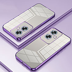 Ultra-thin Transparent TPU Soft Case Cover SY1 for Oppo A2 5G Purple