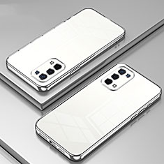 Ultra-thin Transparent TPU Soft Case Cover SY1 for Oppo A74 5G Silver