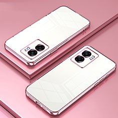 Ultra-thin Transparent TPU Soft Case Cover SY1 for Oppo A77 5G Rose Gold
