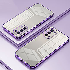 Ultra-thin Transparent TPU Soft Case Cover SY1 for Oppo A93 5G Purple