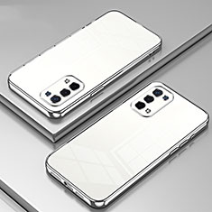 Ultra-thin Transparent TPU Soft Case Cover SY1 for Oppo A93 5G Silver