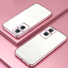 Ultra-thin Transparent TPU Soft Case Cover SY1 for Oppo A96 5G Rose Gold