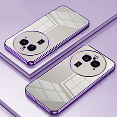 Ultra-thin Transparent TPU Soft Case Cover SY1 for Oppo Find X6 Pro 5G Purple