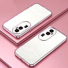 Ultra-thin Transparent TPU Soft Case Cover SY1 for Oppo Reno10 Pro+ Plus 5G Rose Gold