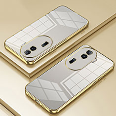 Ultra-thin Transparent TPU Soft Case Cover SY1 for Oppo Reno11 Pro 5G Gold