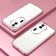 Ultra-thin Transparent TPU Soft Case Cover SY1 for Oppo Reno11 Pro 5G Rose Gold