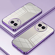 Ultra-thin Transparent TPU Soft Case Cover SY1 for Realme V50 5G Purple