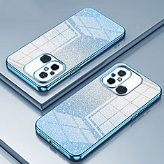 Ultra-thin Transparent TPU Soft Case Cover SY1 for Xiaomi Poco C55 Blue