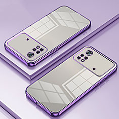 Ultra-thin Transparent TPU Soft Case Cover SY1 for Xiaomi Poco X4 Pro 5G Purple