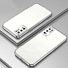 Ultra-thin Transparent TPU Soft Case Cover SY1 for Xiaomi Redmi Note 10 5G Silver