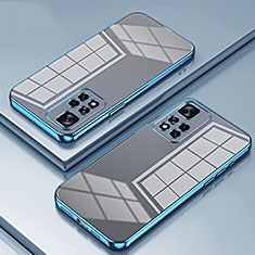 Ultra-thin Transparent TPU Soft Case Cover SY1 for Xiaomi Redmi Note 11 Pro 5G Blue