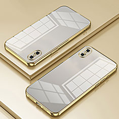 Ultra-thin Transparent TPU Soft Case Cover SY2 for Apple iPhone Xs Max Gold