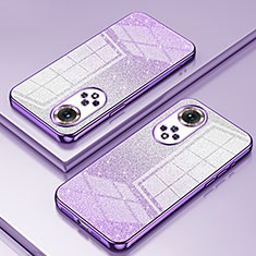 Ultra-thin Transparent TPU Soft Case Cover SY2 for Huawei Honor 50 Pro 5G Purple