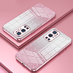 Ultra-thin Transparent TPU Soft Case Cover SY2 for OnePlus 9 Pro 5G Rose Gold