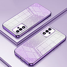 Ultra-thin Transparent TPU Soft Case Cover SY2 for Oppo A93s 5G Purple