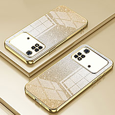 Ultra-thin Transparent TPU Soft Case Cover SY2 for Xiaomi Poco M4 Pro 4G Gold