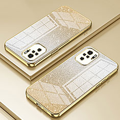 Ultra-thin Transparent TPU Soft Case Cover SY2 for Xiaomi Redmi Note 10 4G Gold